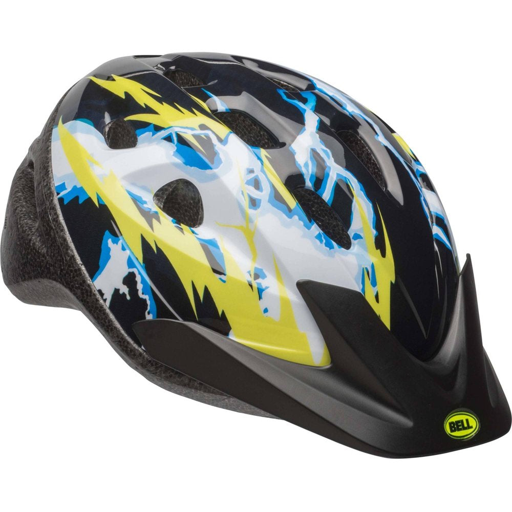 Bell Rally Boys Bike Helmet, Black/Yellow Lighting, Child 5+ (52-56Cm)