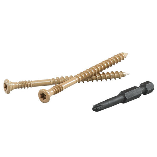 FastenMaster® FMTRD003-350 Trio™ Ultimate Deck Screw, 3", Brown, 350-Pack