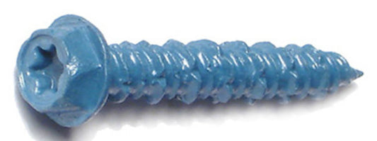 MidWest 51206 TorqueMaster Hex Star Drive Masonry Screw, 3/16" x 1.25", 100-Pk