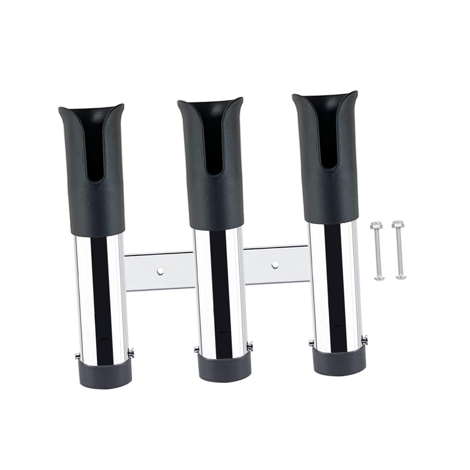 3 Line Fishing Rod Holder Pole Rest Fishing Pole Rack for Marine Canoe Truck Black