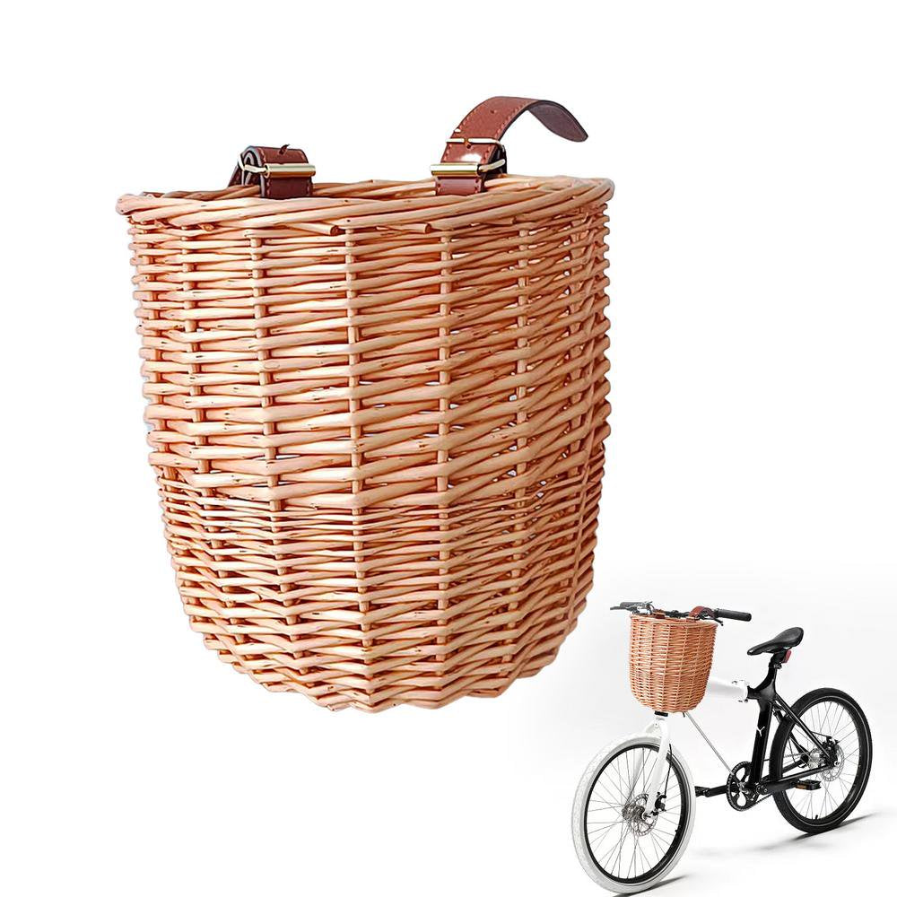 Careslong Kid'S Bicycle Basket Waterproof Children'S Bicycle Basket Cycling Rattan Basket Bike Decoration for Most Children'S Bicycles and Kids Tricycles Practical