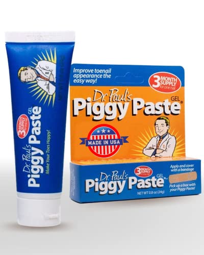 Dr. Paul's Piggy Paste Gel: Transform Thick Toenails and Fingernails. Bid Farewell to Brittle, Yellow Nails - Embrace Clear Healthy Nails Again.