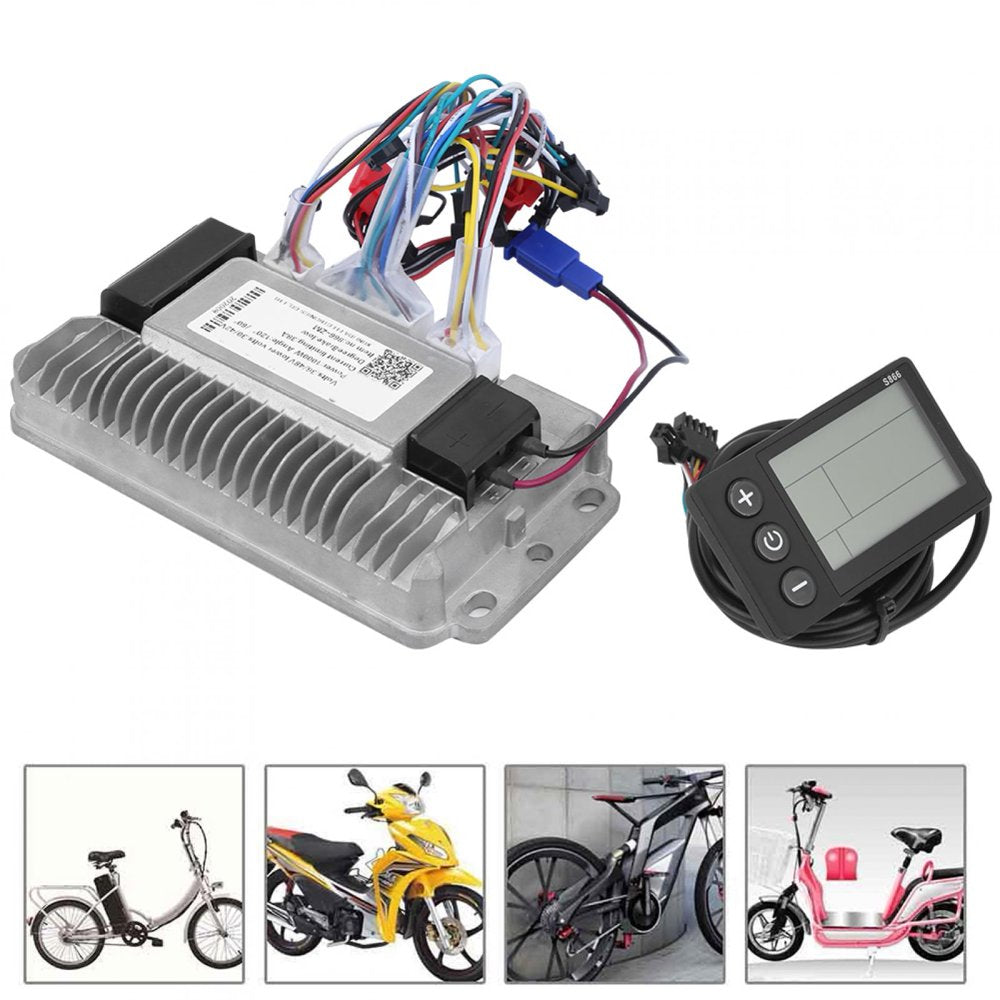 ESTINK Electric Tricycles Accessory,Brushless Controller,36/48V 1000W Electric Tricycles 3‑Mode Sinusoid Brushless Controller Instrument LCD Set