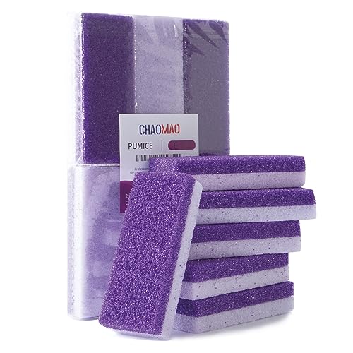 CHAOMAO Foot Pumice Stone for Feet Hard Skin Callus Remover and Scrubber - 6 PCS (Purple)