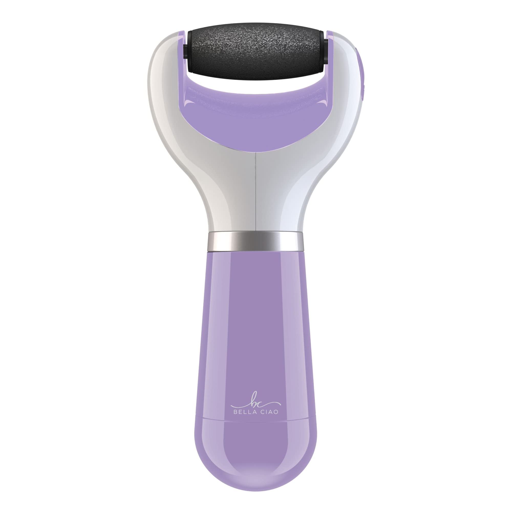 Bella Ciao Ladies Cordless Callus Remover | Battery Operated Foot Scrub for Softer Feet | Gentle & Smooth Spinning Pumice Stone for Treating Rough Soles, Foot File | Extra Pumice Head Included