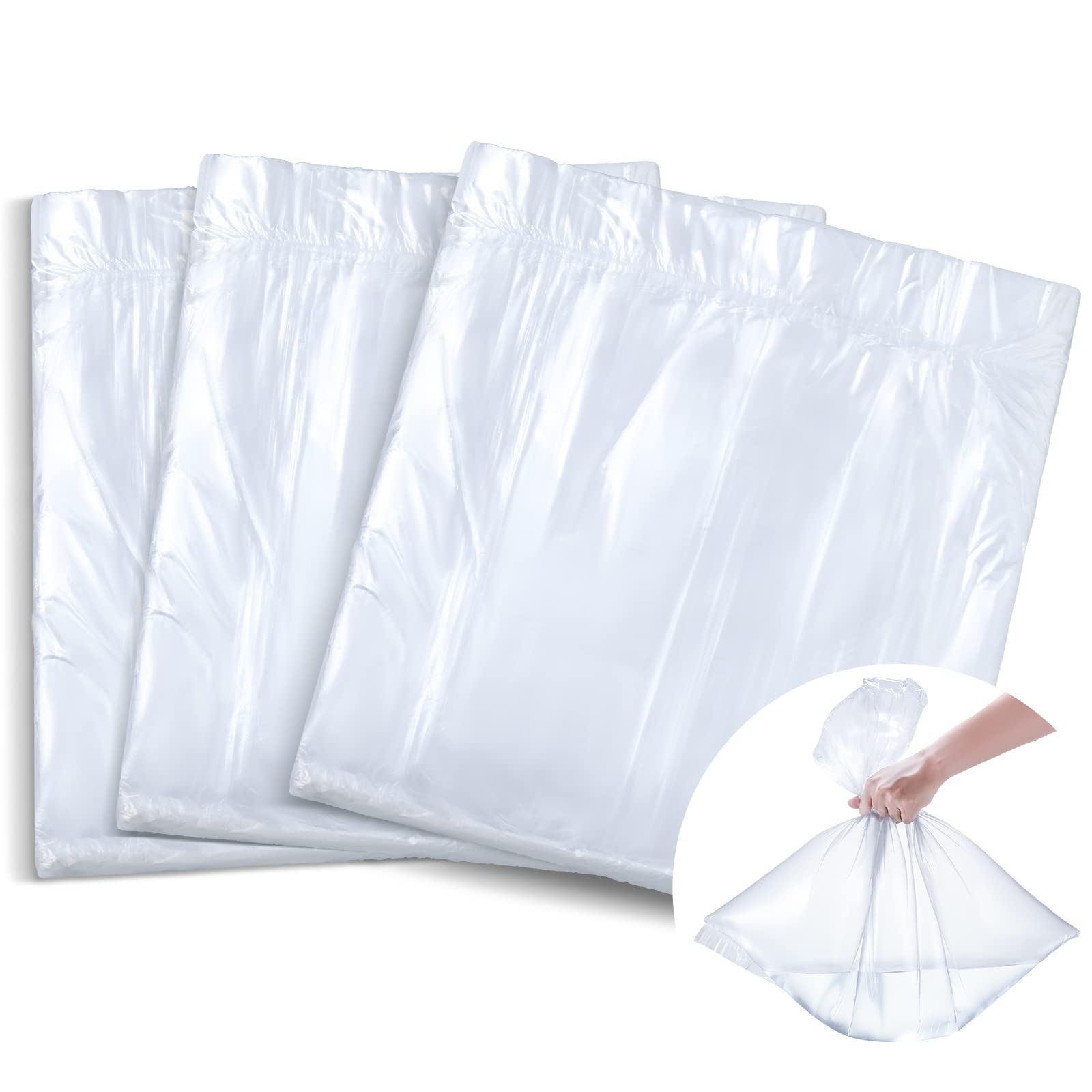 100 Pcs Disposable Foot Tub Liner Portable Bath Basin Bags Plastic Pedicure Spa Bags Thin Large Foot Bath Liners Disposable Pedicure Liners for Foot Pedicure Spa Hotel Home Use, 25 x 23 Inches