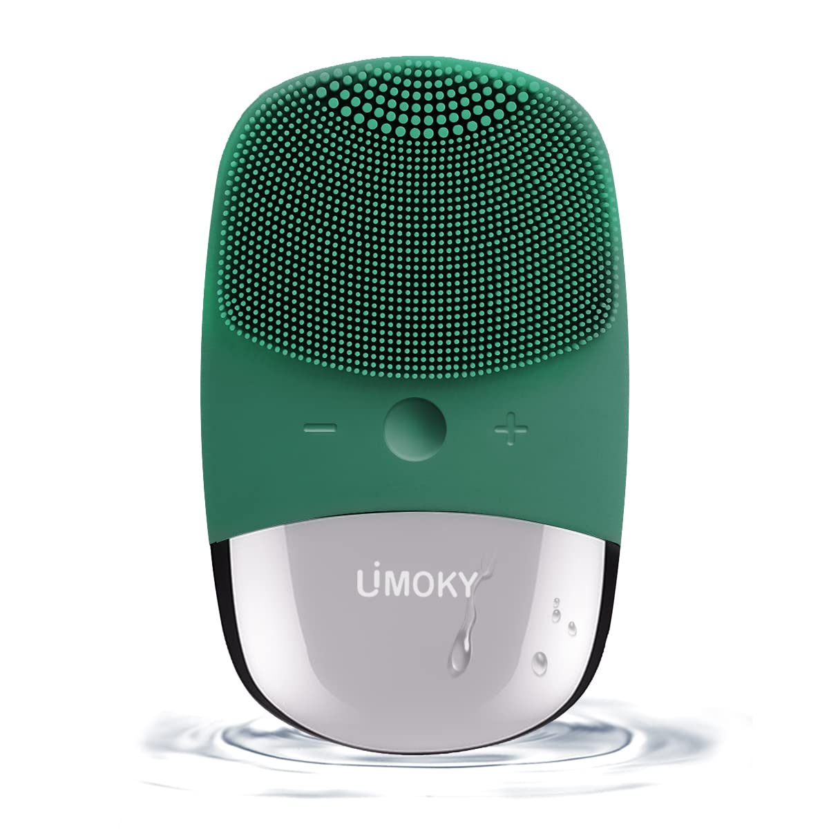 Facial Cleansing Brush, 3-in-1 Electric Silicone Face Scrubber, Vibrating Massager, IPX7 Waterproof, USB Rechargeble Face Scrubber Brush for Deep Cleanning, Blackhead Remover, Exfoliating (Green)