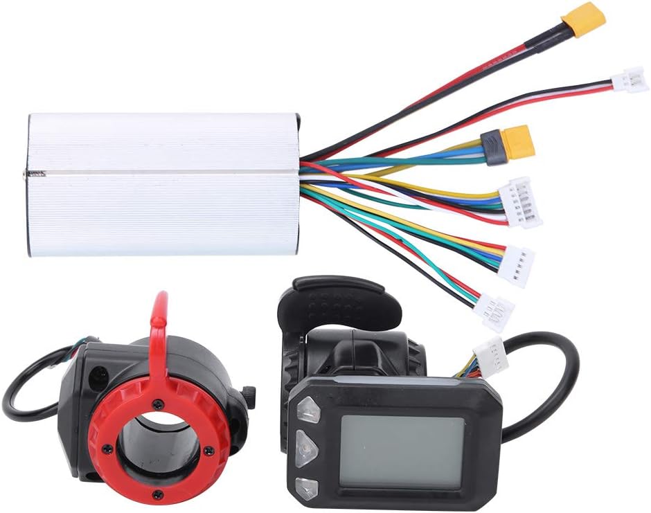 Alomejor E Bike Motor Controller 24V 250W Electric Bicycle Scoooter Motor Display Controller Kit with LCD Display Panel