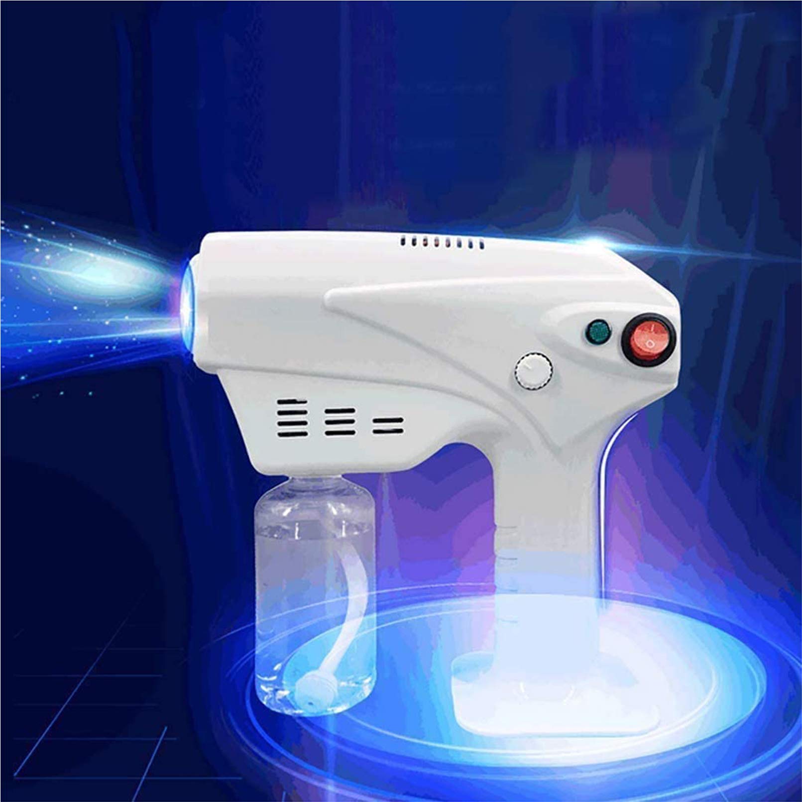 ELQ Portable Nano Steam Gun Hair Care Hydration Sprayer Hot Dyeing Care Blue Micro Mist Machine Spray Gun Facial Steamer Trigger