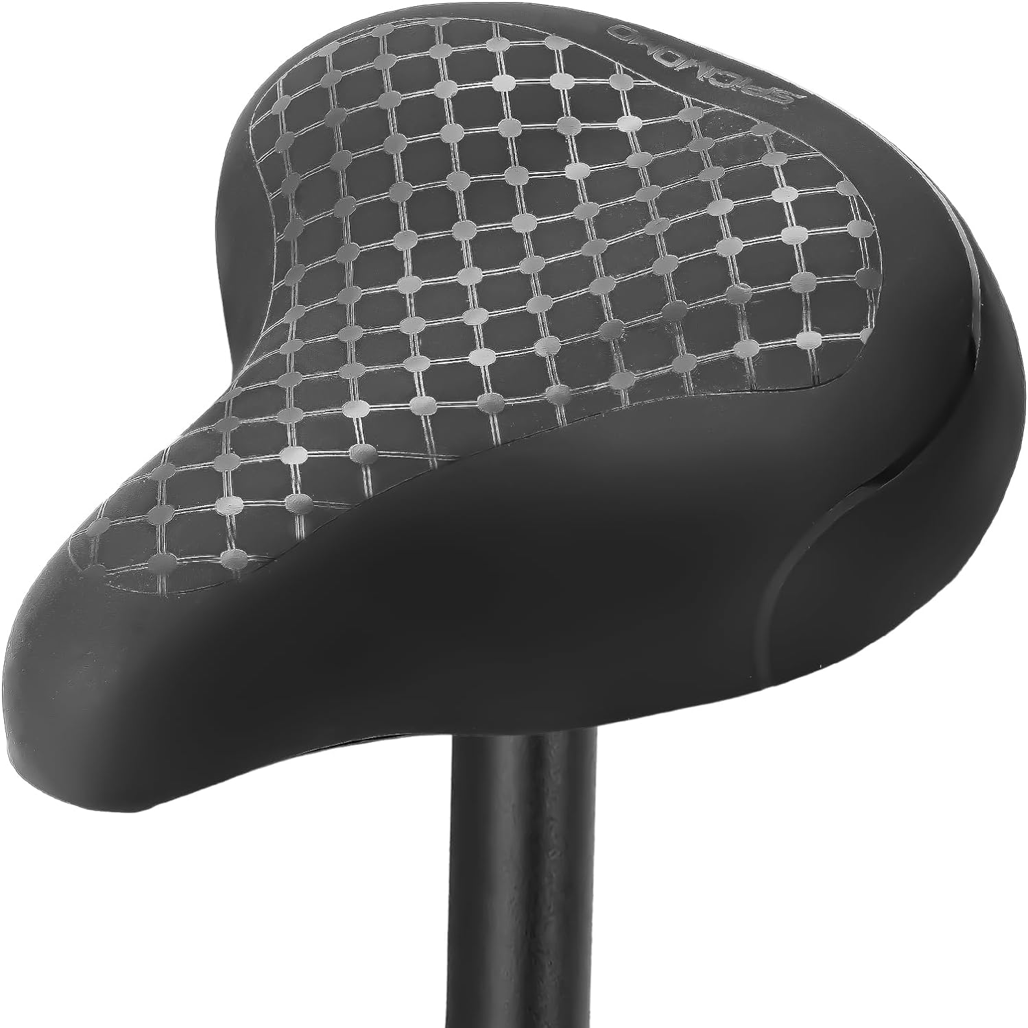 Comfort Bike Seat, Bike Seat Cushion Compatible with Mountain Bikes, City Bikes, Stationary or Exercise Bikes, Bicycle Saddle Replacement with Wide Foam Pad for Indoor/Outdoor Bikes