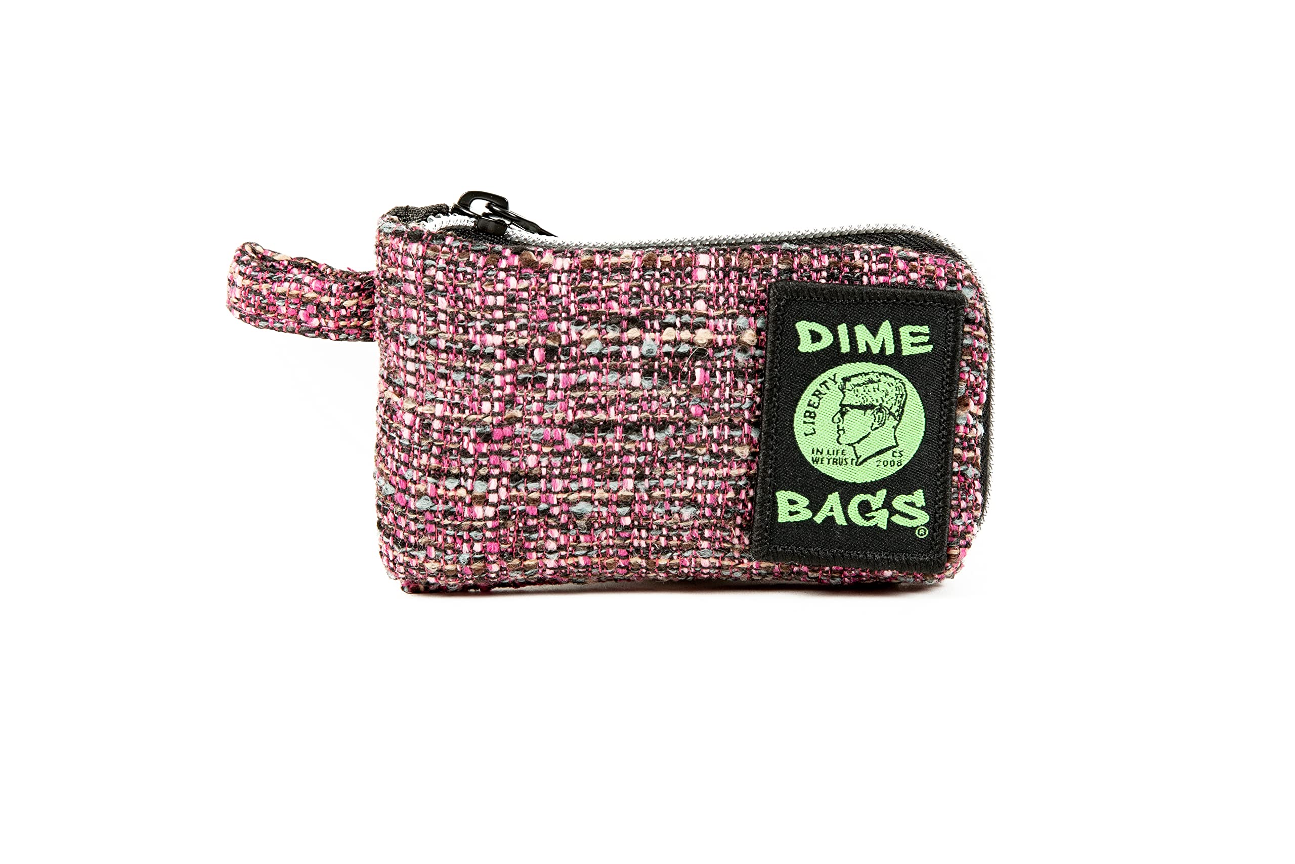 DIME BAGS Padded Pouch with Soft Padded Interior | Protective Pouch for Glass with Removable Poly Bag (5 Inch, Static Pink)