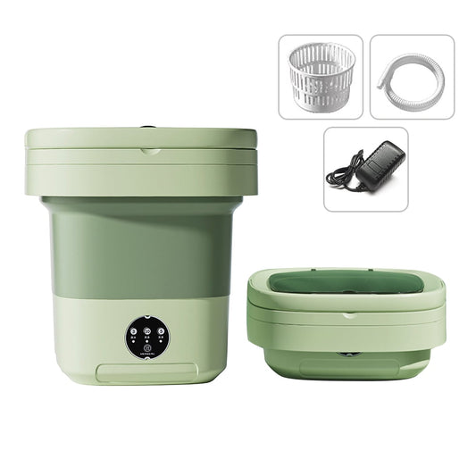 Arealer 8L Portable with Foldable Spin Dryer with Drain Basket Drain Hose for Travel Housing