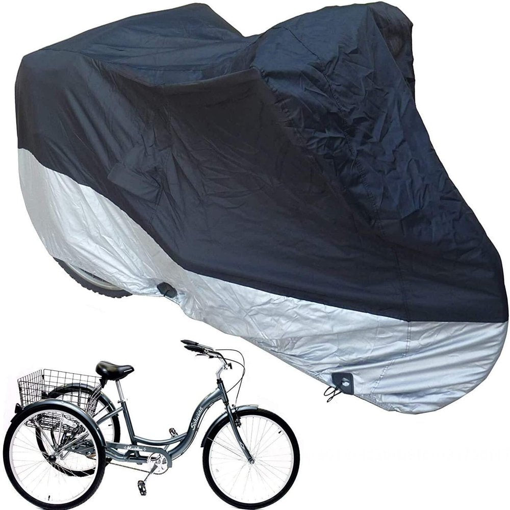 Bike Covers Outdoor Storage Waterproof Adult Tricycle Cover Bike Cover, Outdoor Bicycle Motocycle Storage Cover, Heavy Duty Ripstop Material, Waterproof & Anti-Uv