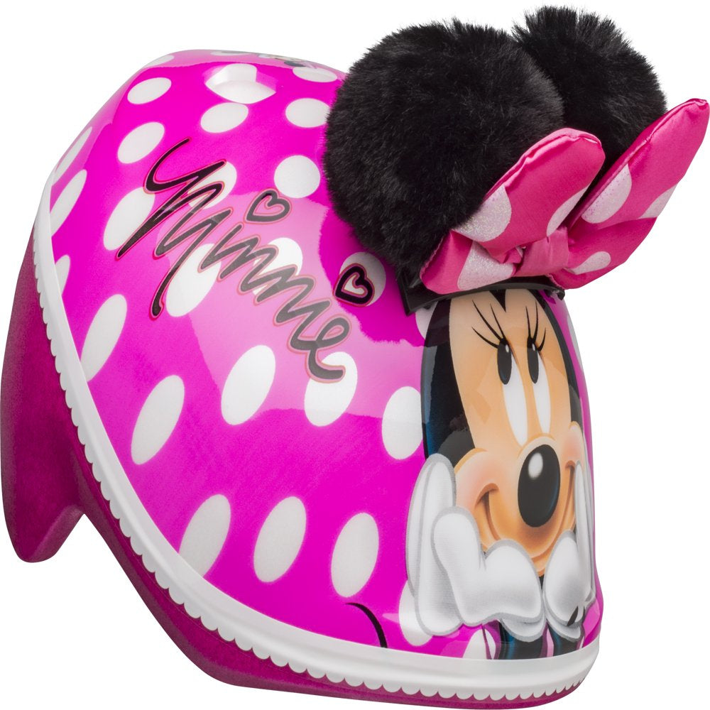Bell Disney Minnie Mouse Pom Pom Ears Bike Helmet, Punch Pink, Toddler 3+ (48-52Cm)