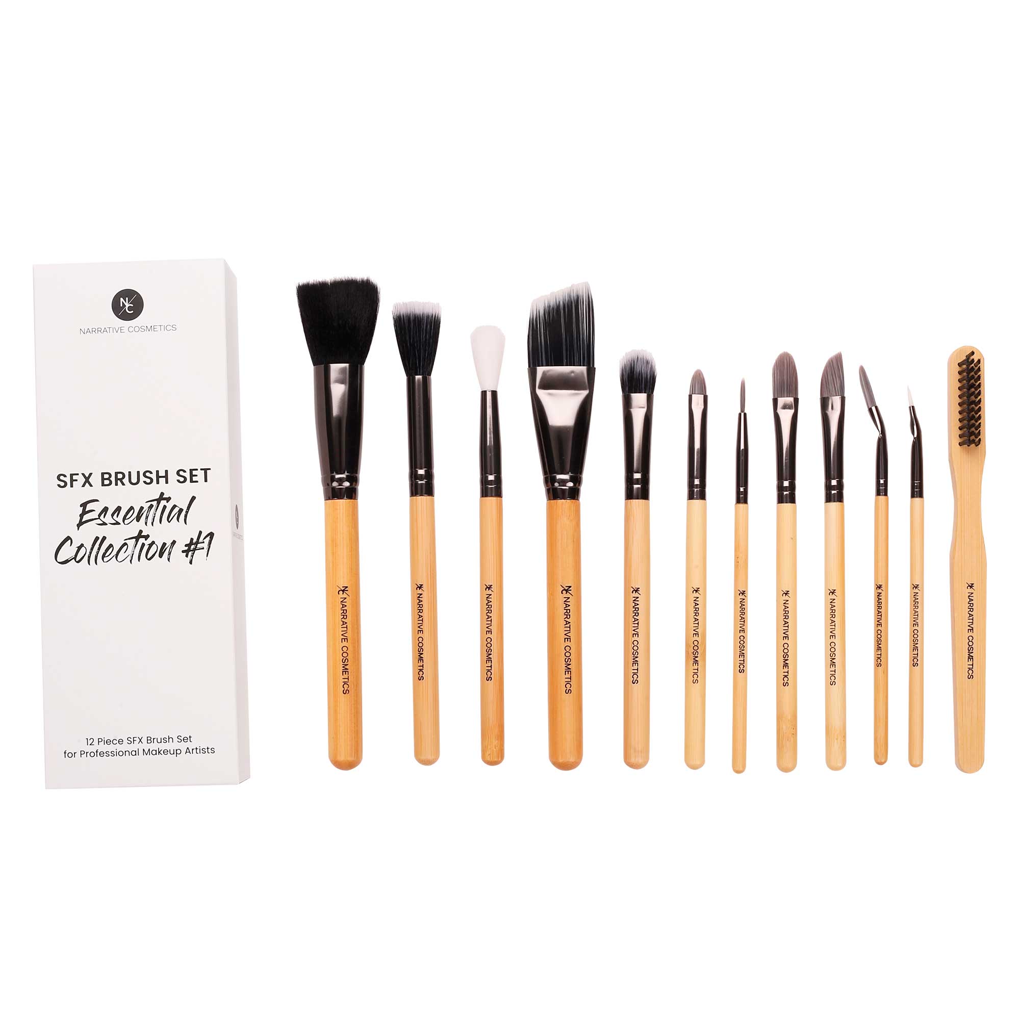 Essential SFX Makeup Brushes for SFX Makeup Artists for Film, Theater, and Halloween - Collection #1