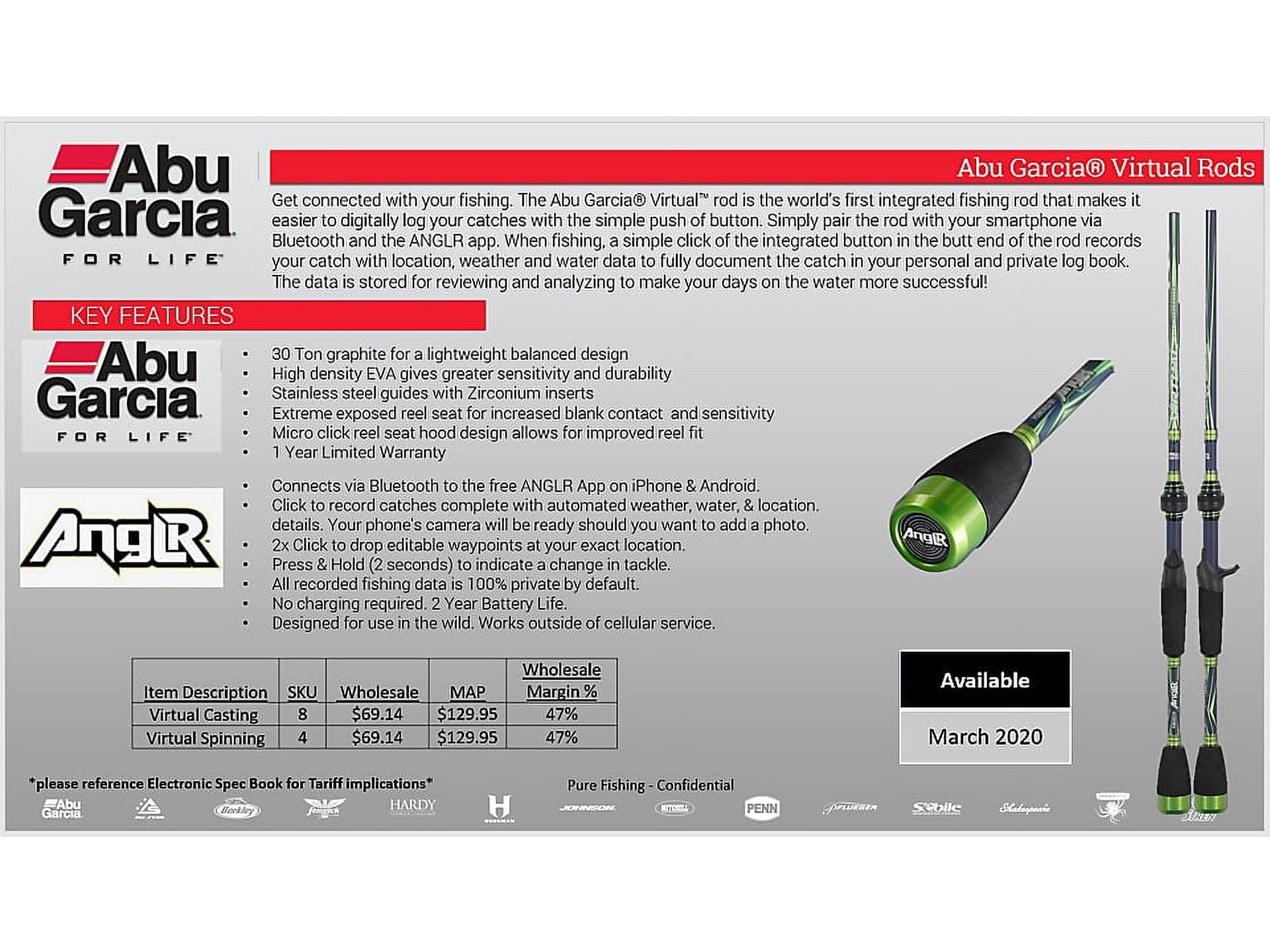 Abu Garcia? Virtual? Spinning Combo Bluetooth Rod Medium 6'6'