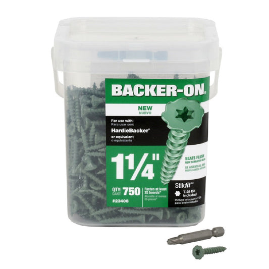 Baker-On 23405 Cement Board Screw, #9 x 1-1/4"