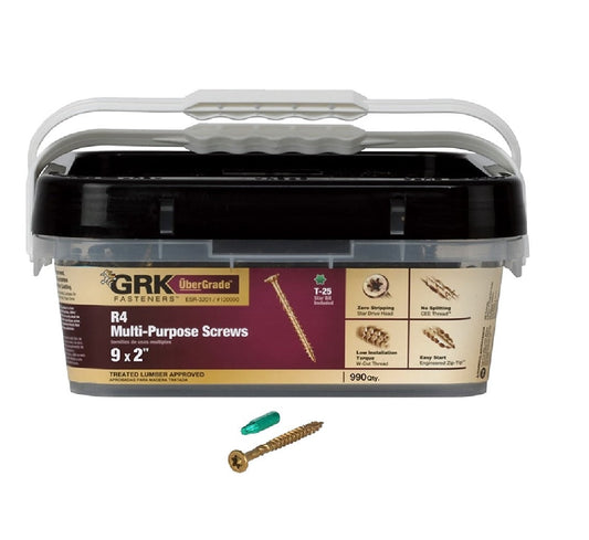 GRK Fasteners 120990 Multi-Purpose Screws, #9 x 2 Inch