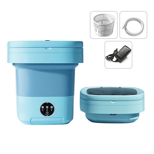 Moobody 8L Portable with Foldable Spin Dryer with Drain Basket Drain Hose for Travel Housing