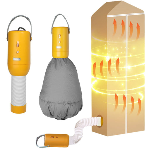 Portable Clothes Dryer. 200-400W Multifunctional Small Dryer with Big Clothes Bags and Warm Shoe Expansion Tube for Travel Home Laundry