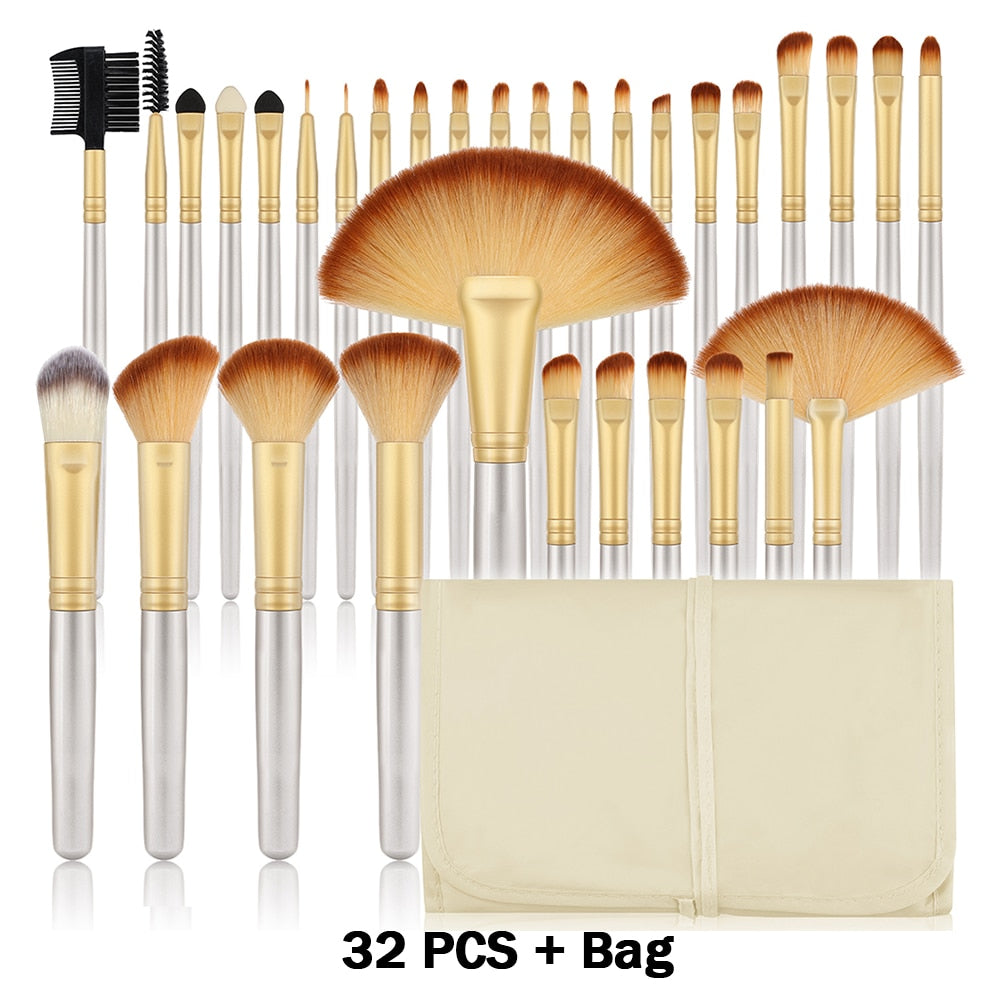 13/32PCS Soft Fluffy Makeup Brushes Set
