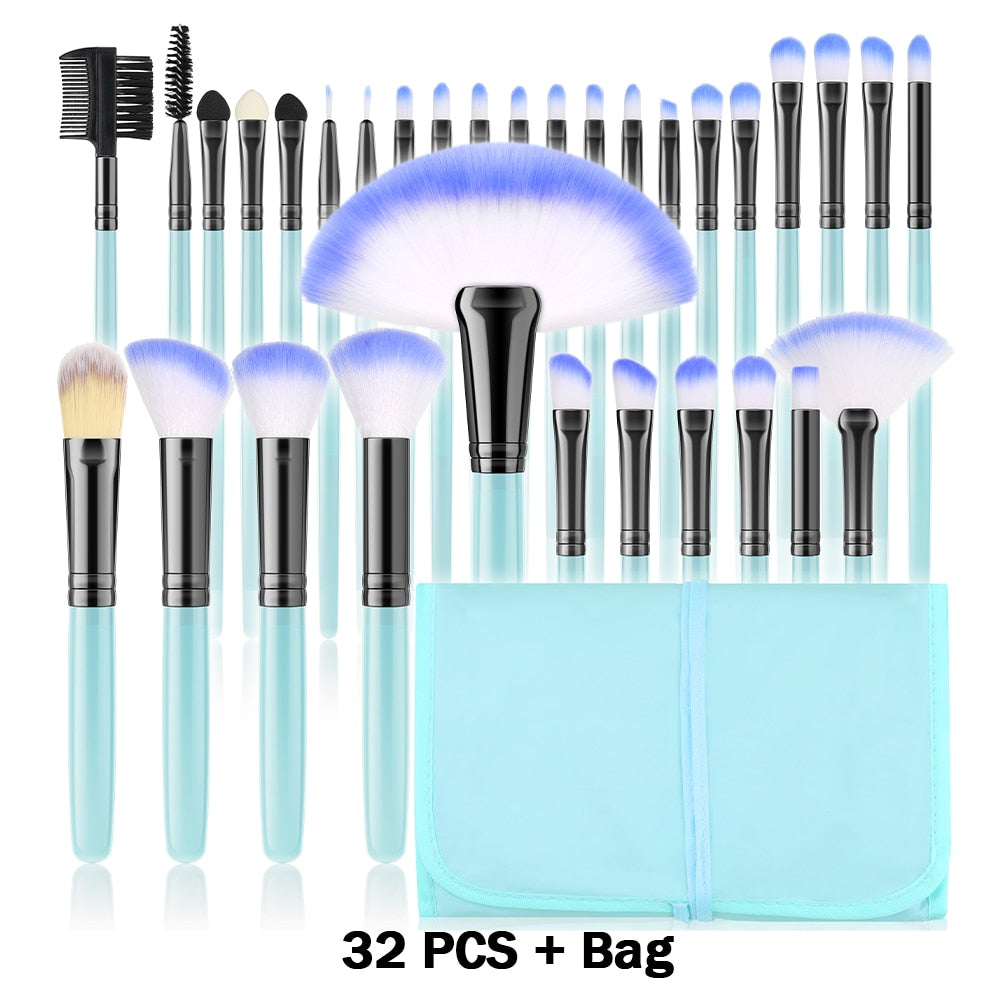 13/32PCS Soft Fluffy Makeup Brushes Set