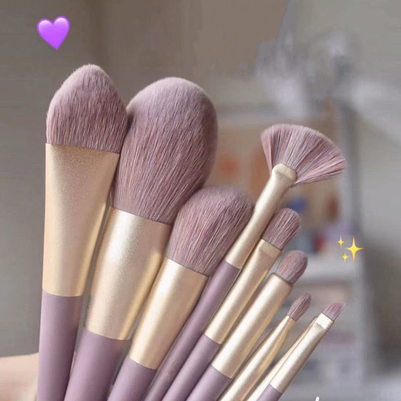 8/13pcs Soft Fluffy Makeup Brushes Set