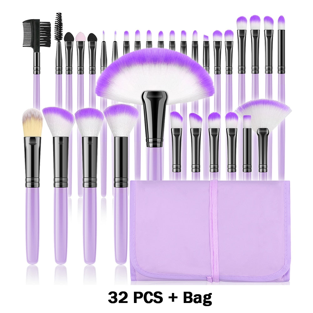 13/32PCS Soft Fluffy Makeup Brushes Set