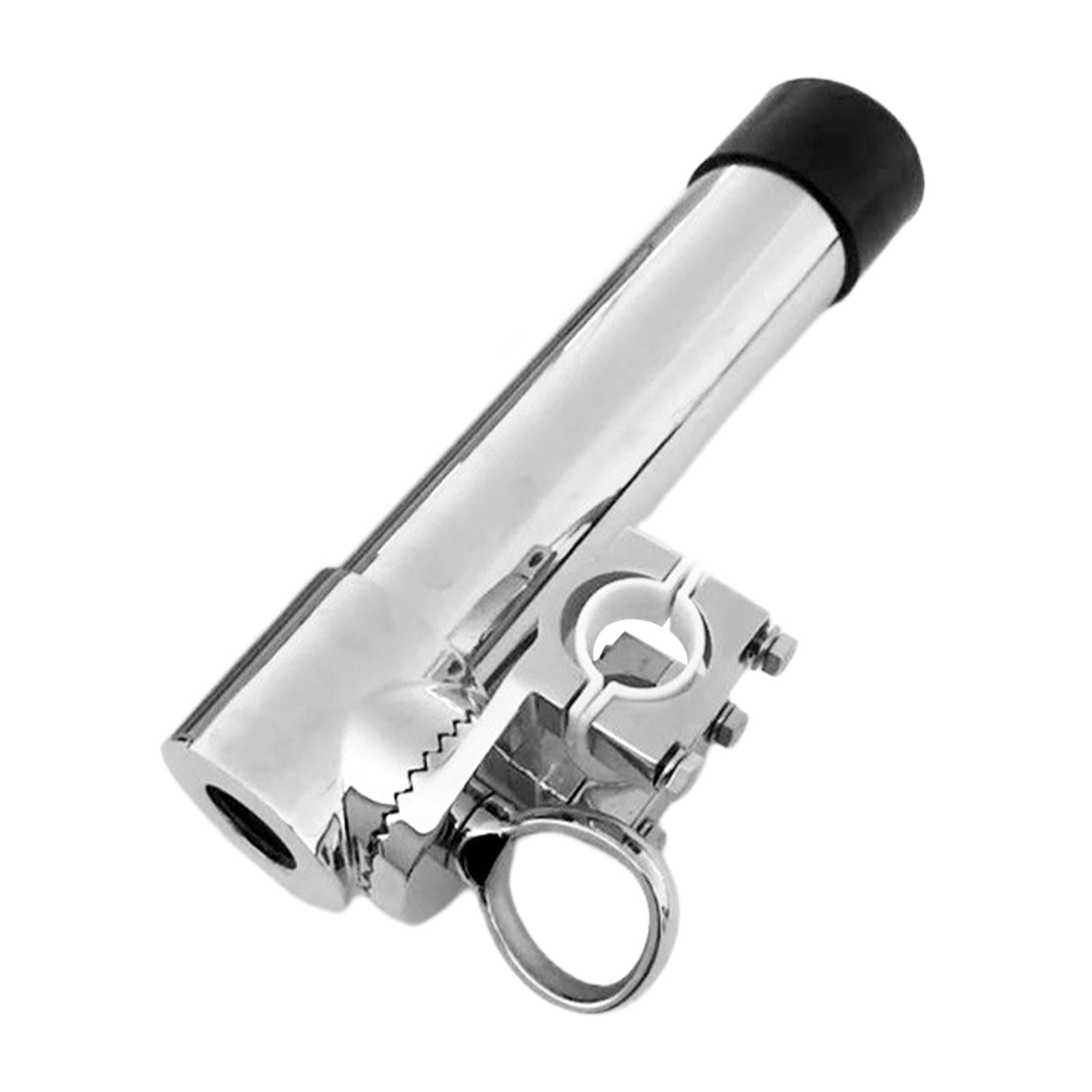 Boat Fishing Pole Holder, Boat Rod Holder Rail Mounted Adjustable, Durable Clamp on Fishing Rod Holder Fishing Pole Rack for Rail Truck RV White Cover