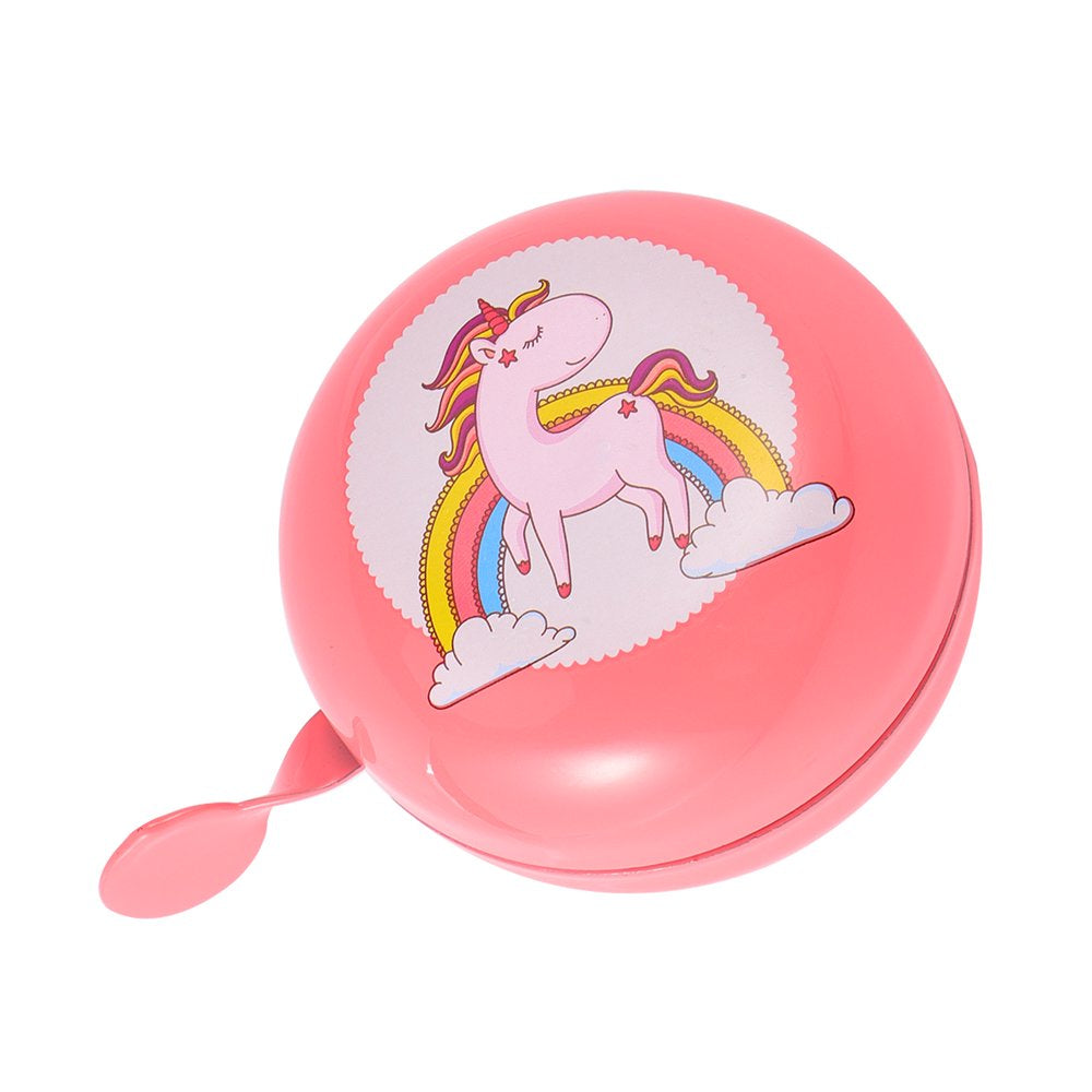 FRCOLOR Bell Decor Bike Bells Printed Unicorn Bike Bells Crisp Sound Ring Bell for Scooter Tricycle Children DIY Adornment (Watermelon Red)