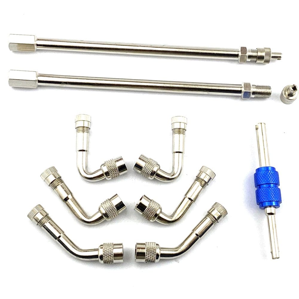 Ftjfrsbc 45 90 135 Degree Angle Bent Valve Adaptor Set Motorcycle Accessories Metal